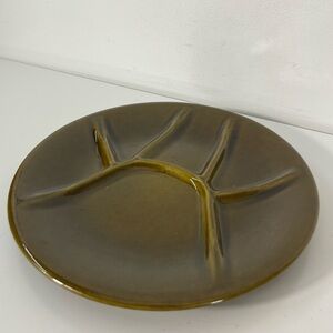 Keralux Boch Freres Vintage Avocado Green Fondue Plate - Sushi or Charcuterie